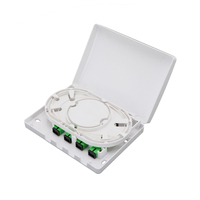Mini boîtier mural FTTH pour fibre optique, 2, 4 ou 8 ports, anti-vol, pour intérieur