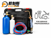 Kit de chalumeau à oxygène portable 2L, outil professionnel de soudage de tuyaux en cuivre, kit de soudage et de découpe à gaz, étui