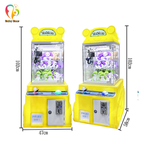 Piccolo metallo artiglio gru macchina bambino <span class=keywords><strong>orso</strong></span> Mini Vending gioco con accettore di fattura 1 anno di garanzia per il centro commerciale di piccole bambole giocattoli - Product Image 1