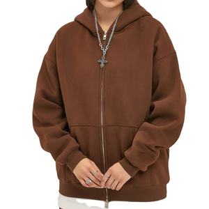 Fabricantes de Sudaderas con Capucha de Algodón Grueso con Cierre, para Ropa Personalizada, Diseño Personalizado, Sudadera Extra Grande de Color Sólido - Product Image 1