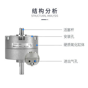 CRB2BW15/20/30/40 Pneumatic Vane Rotary Cylinder 90/180/270SZ Adjustable <b>Swing</b> Cylinder 90/180/270 Degrees - Product Image 5