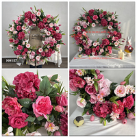 Guirlande de roses artificielles en soie, réaliste et artisanale, pour la décoration murale de jardin, de clôture ou de fête familiale