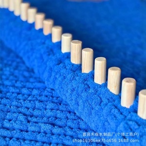 Máquina de Tejer Mantas de Madera, Tamaño Ajustable, Herramienta Artesanal Hecha a Mano, Color Madera Natural, Material de Madera Sólida - Product Image 1