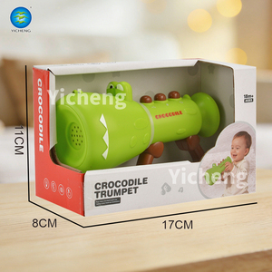 Jouet <span class=keywords><strong>trompette</strong></span> musicale mignon en forme <span class=keywords><strong>de</strong></span> crocodile pour tout-petits, corne musicale avec lumière et son, jouets éducatifs pour le développement <span class=keywords><strong>de</strong></span> la parole - Product Image 4