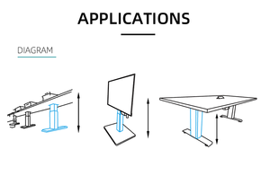4000N colonna di sollevamento elettrica 12v 24v telaio da scrivania a 3 stadi per tavolo da ufficio - Product Image 5