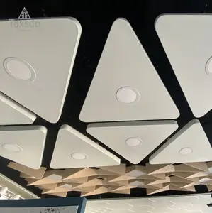 トップ美しい高級インテリア装飾Ledライト天井パネルアルミニウム屋根天井
