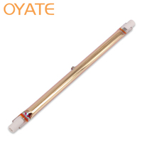 Lampe chauffante infrarouge à quartz droite semi-or 220V 1100W pour séchage de surfaces de peinture de meubles et durcissement de revêtements