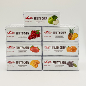Chewing-gum naturel halal en forme de blocs, emballage blister, 7 saveurs fruitées, pas cher - Product Image 2