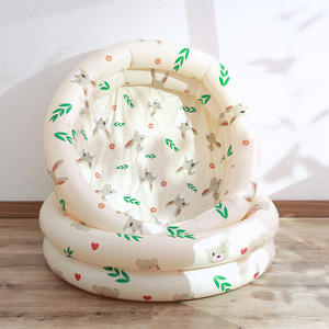 Piscine gonflable ronde en forme d'ours pour enfants, utilisation domestique, piscine à balles en PVC épaissi pour nourrissons et tout-petits - Product Image 2