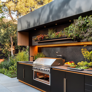 NICOCABINET Cuisine d'extérieur en acier inoxydable haut de gamme personnalisable Barbecue intégré pour appartement hôpital villa garden parties - Product Image 1