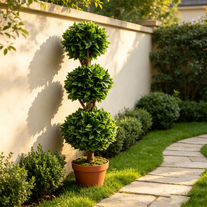 Arbre topiaire artificiel en buis à trois boules, plante verte artificielle en pot à trois sphères pour la décoration extérieure <span class=keywords><strong>de</strong></span> jardin, <span class=keywords><strong>de</strong></span> paysage et <span class=keywords><strong>de</strong></span> patio, OEM - Product Image 3