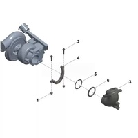 Conector de Codo de Escape para Motor Dongfeng Cummins 6BT5.9QSB5.9, Accesorio C3976012