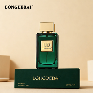 Custom Luxury ECO Crimp Clear 30ml 50ml 100ml Crimp square Glass Green Perfume Empty <b>Bottle</b> with Box - Product Image 6