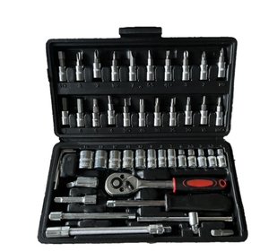 Kit d'outils de réparation automobile 46 pièces : Jeu de douilles à cliquet et embouts de tournevis 1/4 pouce pour moto - Product Image 2