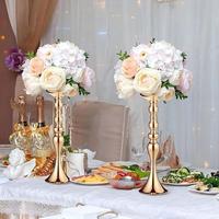 Vase bougeoir minimaliste en métal électroplaqué pour décoration d'allée de mariage, chemin de table de fête, table de salle à manger d'hôtel et meuble TV