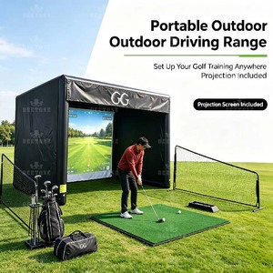 Enceinte de simulation de golf gonflable hermétique personnalisée avec écran de projection pour entraînement intérieur et extérieur - Product Image 1