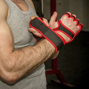 OEM Half Finger Breathable Workout Gym Exercise Women <b>Men</b> Body Fitness Adjustable Wrist Training Strap Weight Lifting Gloves - Product Image 3