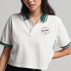 T-shirts surdimensionnés à imprimé puff personnalisé, broderie lourde, haut court pour femmes, t-<span class=keywords><strong>shirt</strong></span> bébé, broderie de haute qualité, polo <span class=keywords><strong>blanc</strong></span> - Product Image 5