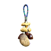 Wholesale Customize Natural Hand Shaker Pangi ChaCha Belirik Handmade Seed Shell Shaker Nutshell Percussion Music Instrument