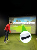 Écran de simulateur de golf à vente directe d'usine, personnalisable, avec fond en polyester épaissi, absorbant les chocs et insonorisant