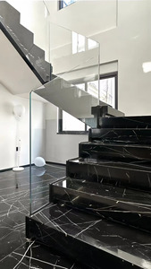 หินอ่อนธรรมชาติสีดำมาร์ควินา แผ่นใหญ่ ทันสมัย กันน้ำ สำหรับตกแต่งภายในโรงแรม/วิลล่า พร้อมรับประกัน 1 ปี - Product Image 3