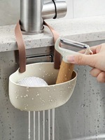 Égouttoir de robinet réglable pour évier de cuisine, support pour savon, éponge, brosses, panier suspendu, drainage rapide, rangement