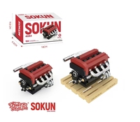 PB PB8869 Nuevo MOC 4G63 Mini Motor, Juguete de Ensamblaje DIY, Modelo de Adorno para Niños, Regalos de Cumpleaños, 216 Piezas, Juego de Bloques de Construcción