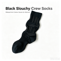 Chaussettes en coton côtelées noires décontractées pour femmes, multi-usages, mi-mollet, style empilé, personnalisables OEM avec logo couleur