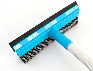 2-in-1 Telescopic Window Squeegee with Aluminum <strong>Handle</strong> <strong>Sponge</strong> and Rubber Squeegee Blade for Glass Shower Door Car Windshield - Product Image 6
