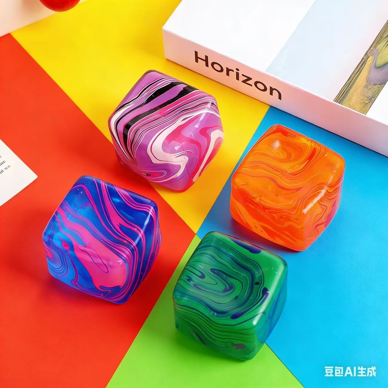 4CM square color random