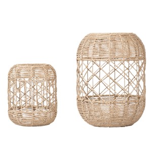 Rattan Inspired Chandelier Round E27 <b>LED</b> Pendant <b>Light</b> <b>For</b> Dining <b>Room</b> Living <b>Room</b> Teahouse Style With Easy Installation - Product Image 3