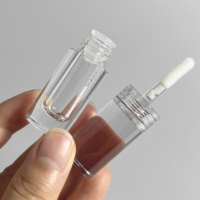 Tubes à gloss carrés épaissis de haute qualité 2ml 5ml 8ml 10ml, conteneurs liquides transparents vides avec grand applicateur, personnalisables avec logo