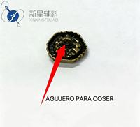 Boutons en alliage doré à motif tressé rétro pour la décoration des manteaux et des blazers