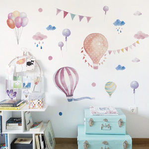 Bonito adhesivo de pared con forma de globo aerostático para habitaciones infantiles, calcomanía de PVC de 30x90cm ZY890P - Product Image 3