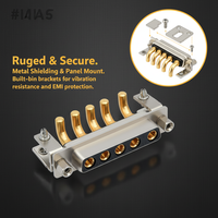 Hochstrom 5W5 D-SUB Steckverbinder DB5W5 Stecker 5-polig 40A Vergoldet Rechtwinklig D-SUB Stromstecker für Industrieanlagen