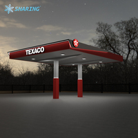 Panneau d'affichage lumineux personnalisé en composite d'aluminium pour le toit d'une station-service
