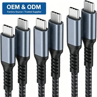Câble USB-C de charge rapide, câble USB-C vers USB-C, 240W 5A PD3.1, fabrication EPR sur mesure, 1m 2m 3m, cordon de chargeur tressé