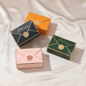 Caja de Regalo Cuadrada de Papel para Bombones de Chocolate, con Logotipo Personalizado, de Lujo, Vacía, para Bodas, para Almacenamiento de Dulces, con Laminado Mate - Product Image 5