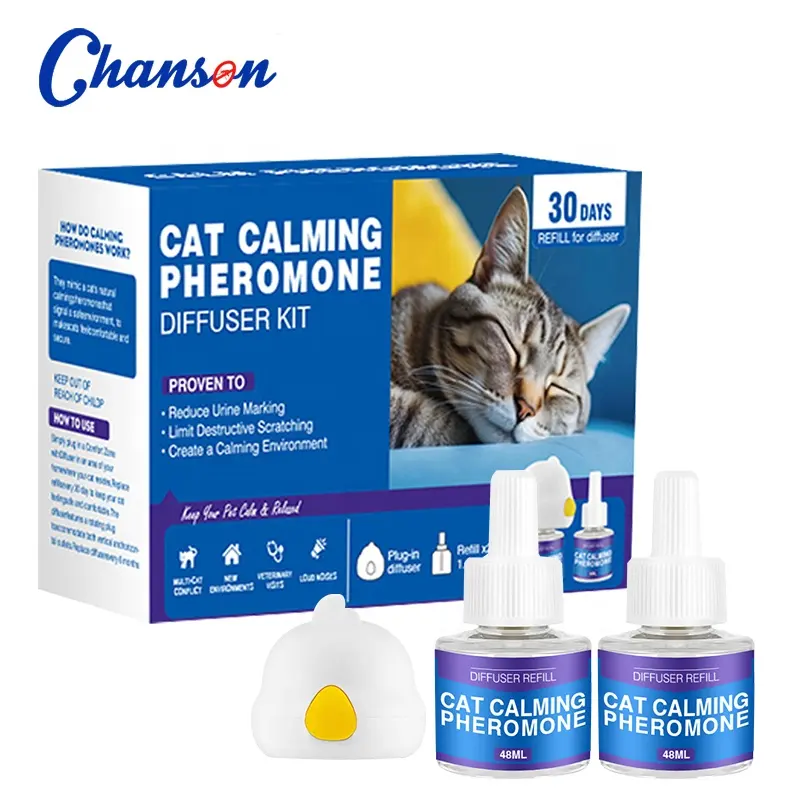 Chanson fábrica uk plug dog pet calmante refil difusor feromônio para gato