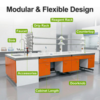 Table de laboratoire informatique personnalisée Cartmay avec alimentation électrique, plan de travail en résine phénolique, bancs de laboratoire pour les universités