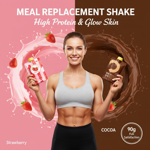 שייק קולגן להחלפת ארוחה בטעם שוקולד, שקית 40 גרם, אבקת חלבון עשירת חלבון לירידה במשקל ותמיכה במנדשין למבוגרים - Product Image 2