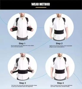 Correcteur de posture magnétique ajustable homme/femme, corset de soutien dorsal, ceinture lombaire, redresseur de dos - Product Image 4