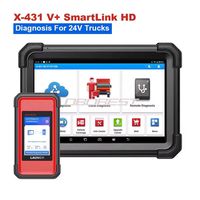Versión Global/UE para Launch X431V+ SmartLink HD 24V, Herramienta de Diagnóstico Bidireccional OBDII para Camiones Pesados, Codificación de ECU
