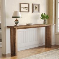 Table d'entrée vintage à l'américaine, table console en bois massif, table longue et étroite pour la maison, table d'entrée simple en ferronnerie