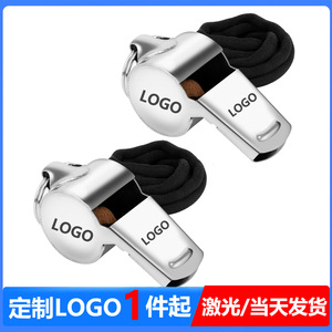 Stainless Steel Whistle Silver Polished Durable For Ball Matches Refereeing Cheerleading Equipment With Lanyard - Product Image 5