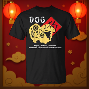 T-shirt Unisex Anno del Cane Zodiaco Cinese, Girocollo, Manica Corta, Stampa Serigrafica, Abbigliamento Promozionale - Product Image 2