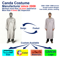 Fabricant d'origine CE UKCA CPC Thobe unisexe élégant pour adultes, vêtement textile sur mesure avec poche poitrine et encolure contemporaine