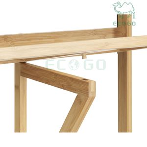 <span class=keywords><strong>Tavolo</strong></span> Pieghevole in Bambù per Balcone, <span class=keywords><strong>Tavolo</strong></span> Sospeso su Ringhiera con Staffe Regolabili e Piano del <span class=keywords><strong>Tavolo</strong></span> - Product Image 2