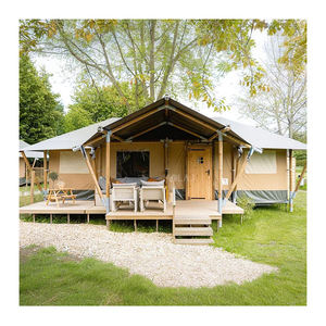 Tente de chasse safari de luxe personnalisée tente de glamping en toile imperméable de luxe pour l'hébergement en camping familial - Product Image 2