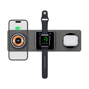 IDEA GIFT Station de recharge sans fil personnalisée pliable 3-en-1 Chargeur sans fil magnétique rapide pour téléphone, montre et écouteurs - Product Image 5